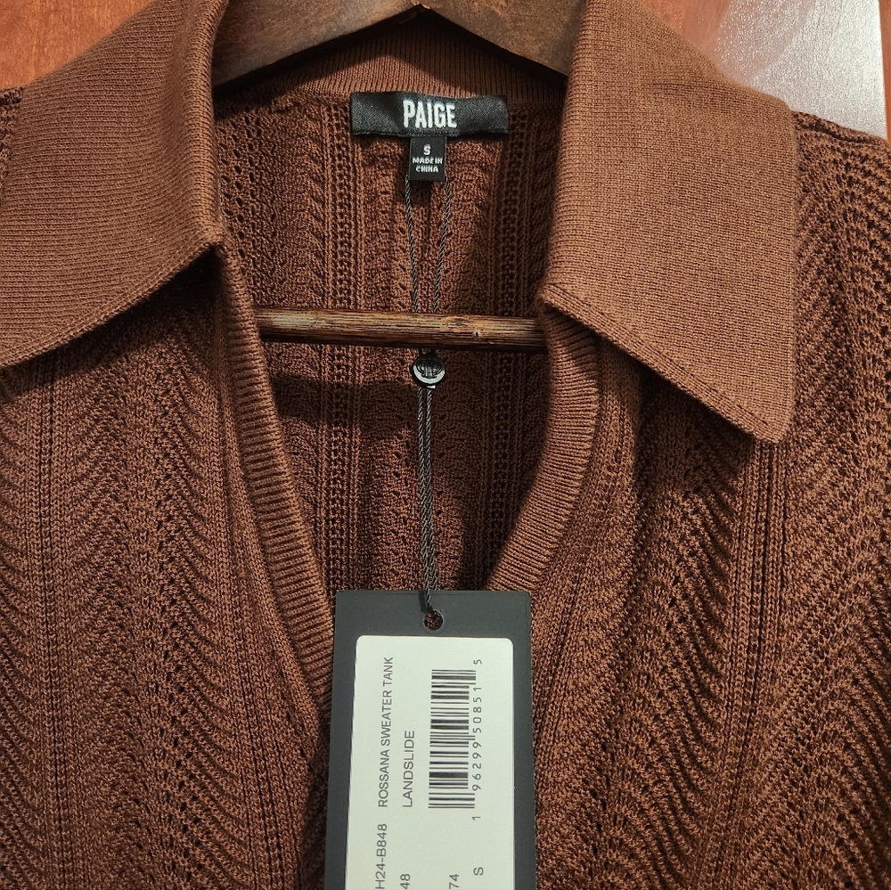 PAIGE Rossana Sweater Tank, Small, NWT - Picture 3 of 5